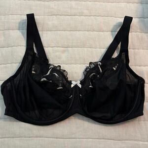 Understance Size 38G Penny Flexwire Unpadded Balconette Lift Bra Black U00840043